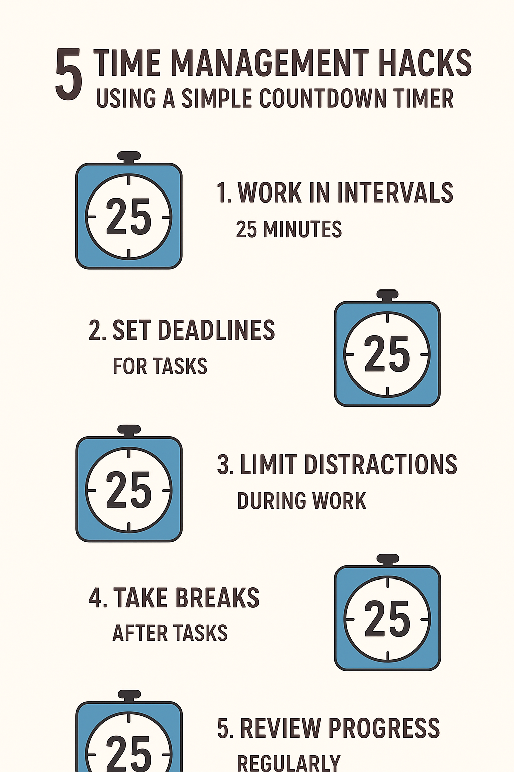 5 Time Management Hacks Using a Simple Countdown Timer